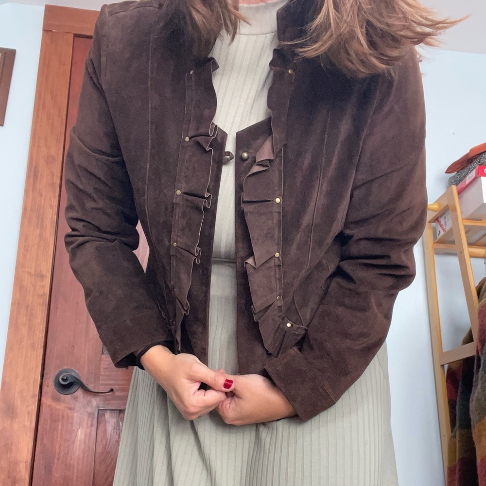 Brown leather David Brooks Jacket